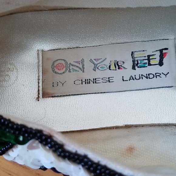 Vintage 1980's Sequin Tennis Shoes - On Your Feet - Picture 15 of 16